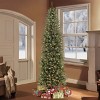 Puleo 9ft Pre-lit Slim Artificial Christmas Tree Forest Fir: Hinged Branches, 550 Clear Lights, Indoor Use, PVC - image 2 of 4