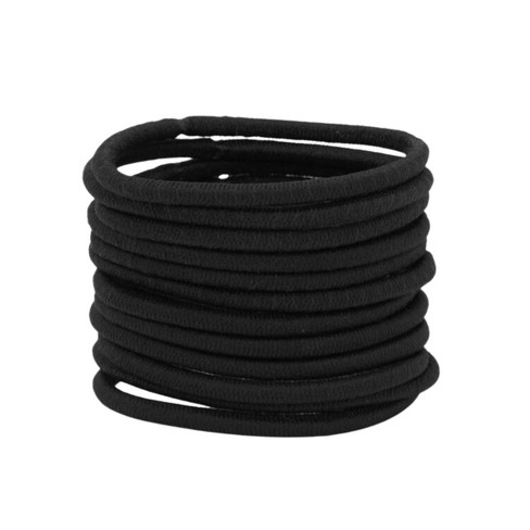 Scünci No Damage Extra Large Elastic Hair Ties - Black - Extra Thick Hair -  15pcs : Target