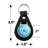 Green Lantern Blackest Night Blue Lantern Logo Black Leather Keychain - 4 of 4