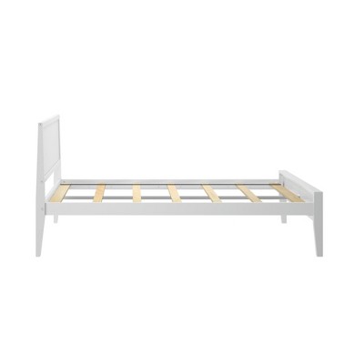 White Pine Full Bed Frame with Panel Headboard and Slats