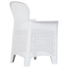 vidaXL Patio Chairs 2 pcs with Cushion White Plastic Rattan Look - 3 of 4