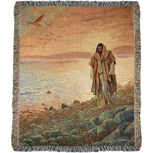 Manual Woodworkers Inspirational Tapestry Throw Blanket 50 x 60 – In The World But Not of The World - 1 of 3