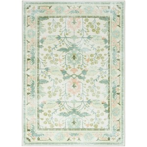 Martha Stewart Floral - MSRW181 - Indoor Power Loomed Machine Washable Skid-Resistant Rugs - 1 of 4