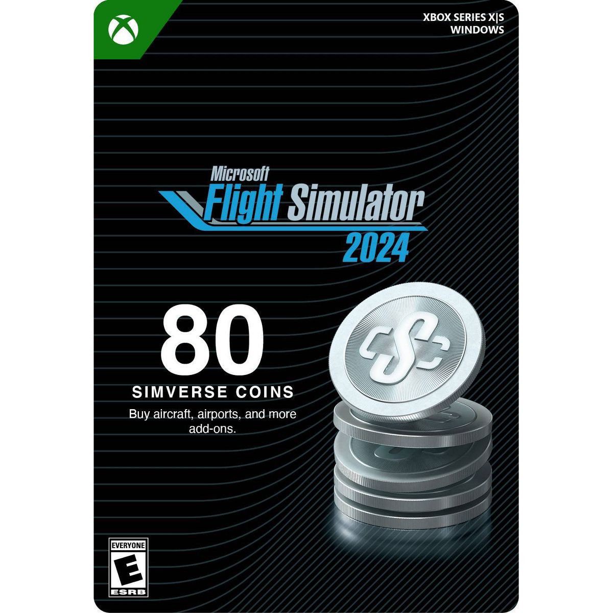 Microsoft Flight Simulator 2024: 80 Simverse Coins - Xbox Series X|S/PC (Digital)