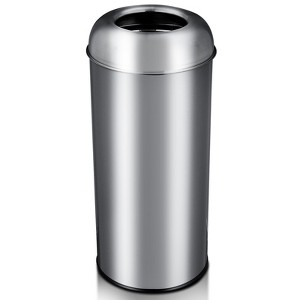EcoSummer 17 Gal Heavy Duty Open Top Commercial/Kitchen Trash Can, Fingerprint-Resistant Stainless Steel Waste Bin. - 1 of 4