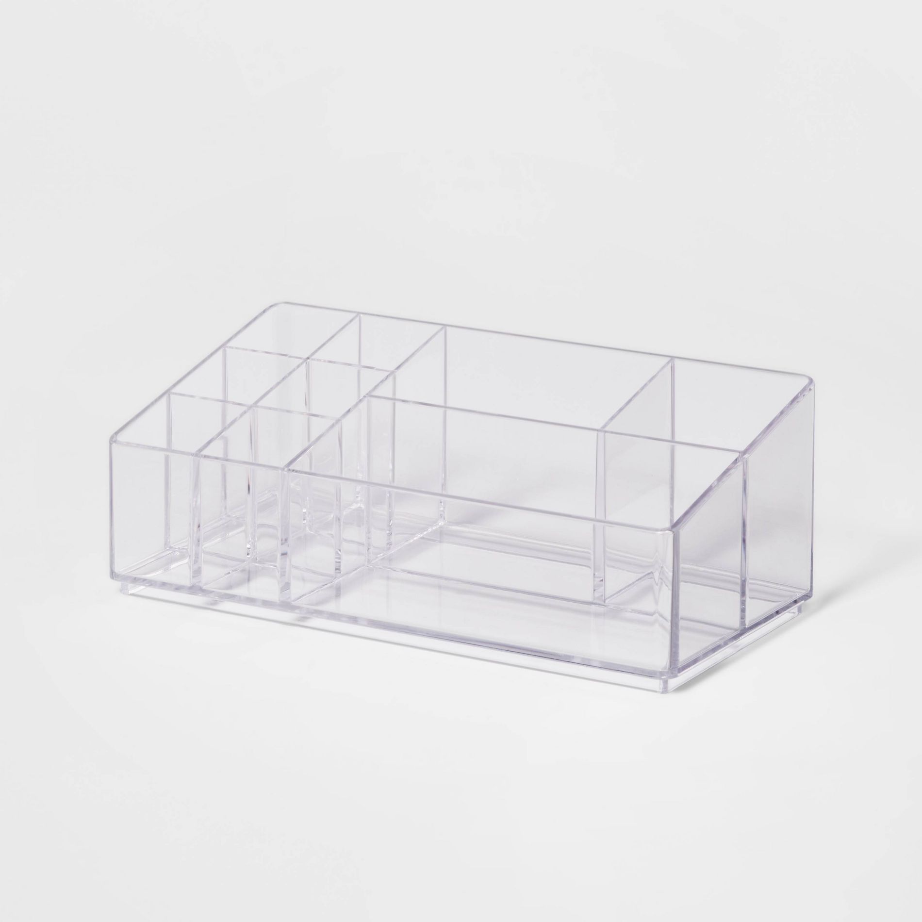Bathroom Plastic 9 Slot Mixed Cosmetic Organizer Clear - Brightroom™