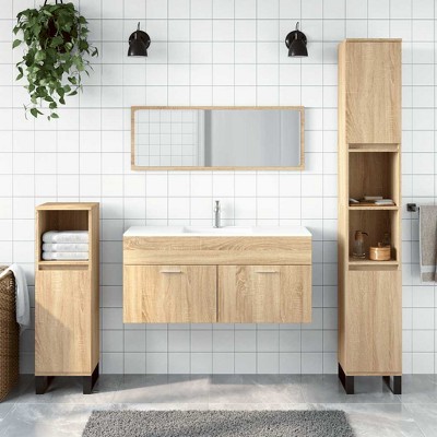 vidaXL Bathroom Cabinet With Mirror Sonoma Oak Engineered wood