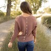Women's Let Us Be Button Back Sweater - Indie & Co - 2 of 4