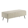 TiramisuBest Gold Bedroom Bench - Champagne Solid Wood & MDF Entryway, 54x18x19 Inches - 2 of 4