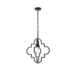 Elegant Lighting Sandara 1 light pendant in black - 1 of 4