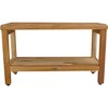 30" Eleganto ED1000 Wide Teak Shower Bench with Shelf - EcoDecors: Bathroom Stool, Rectangular, Water Resistant - 3 of 4