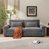 79.5" Fabric Sofa: Plush Cushions, Sleek Arms, Solid Wood - Ideal for Living, Bedroom, Office - 2 of 4
