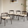 PAGED Mid-Century Dining Chairs Set of 2, Chairs for Dining Table with PU Leather/Woven Rope & Solid Wood Legs for Dining Room, Living Room - 4 of 4