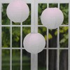 LumaBase Round Paper Lanterns, White - Set of 5 - 2 of 2