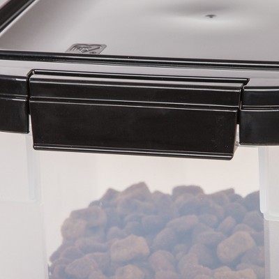 160 oz Clear & Black Airtight Pet Food Storage Container