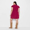 Women's Lace Trim Wrap Mini Dress - Wild Fable™ Burgundy - 3 of 3