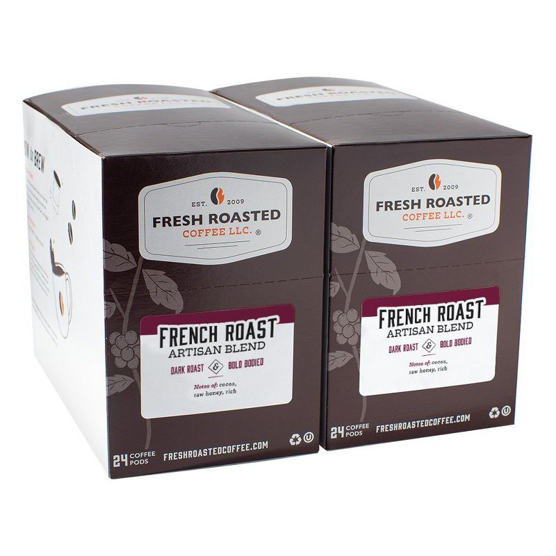 Fresh Roasted Coffee - French Roast Dark Roast Single Serve Pods - 48CT, 3 of 4