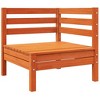 vidaXL Patio Sofa Corner with Cushions Wax Brown Solid Wood Pine - 4 of 4