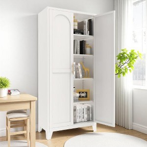 KTMBDW Select Storage Cabinet, Pantry Cabinet Kitchen Storage with Adjustable Shelves, Bathroom Storage Cabinet, White - 1 of 4