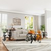 3-Piece Tempered Glass Round Coffee Table Set with Sturdy Build and Versatile Configuration for Living Room - 4 of 4