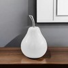 HomeRoots White Coated Mini Pear Shaped Aluminum Accent Home Decor - 2 of 3