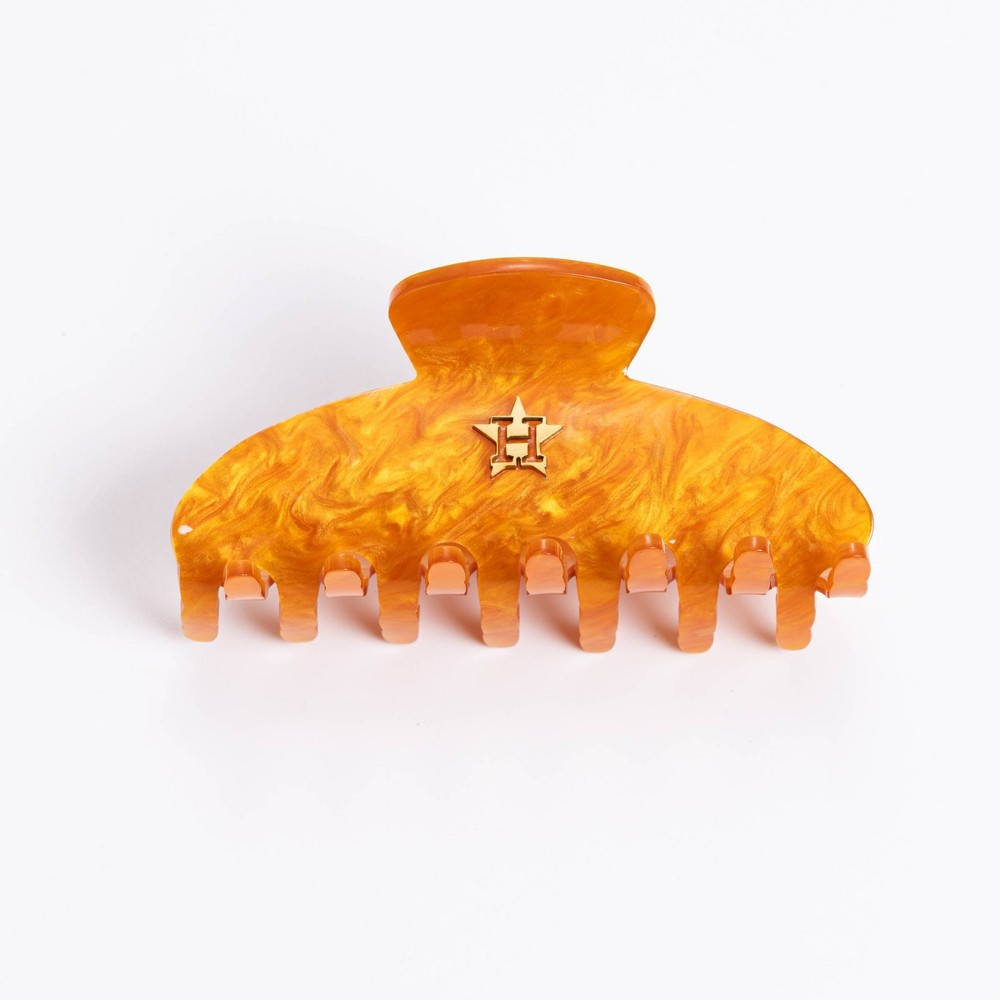 Bijoux Sport by Luv Aj MLB Logo Claw Clip "Houston Astros" - Mustard Yellow