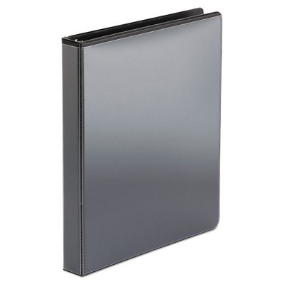 Office Impressions Economy Round Ring View Binder, 3 Rings, 1" Capacity, 11 x 8.5, Black