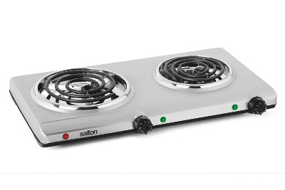 Megachef Portable Dual Electric Coil Cooktop - Black : Target