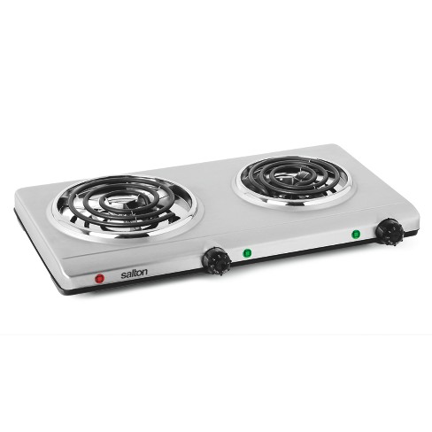 Brentwood TS-368 1500w Double Electric Burner, White - Brentwood Appliances