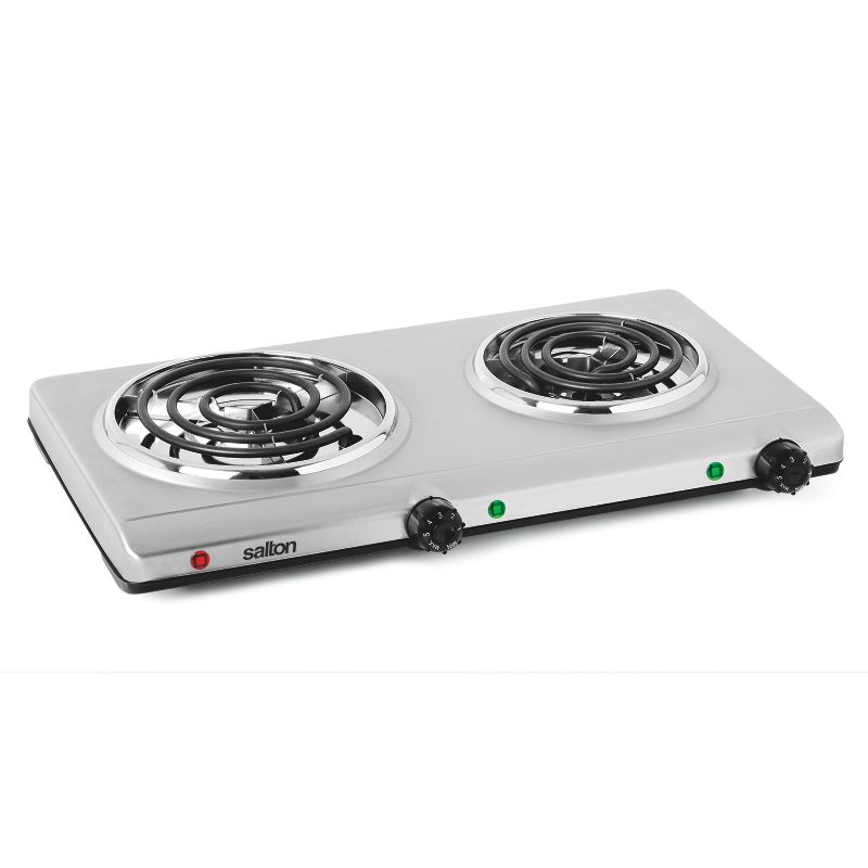 Salton Portable Double Cooktop  - Stainless Steel, 1 of 6