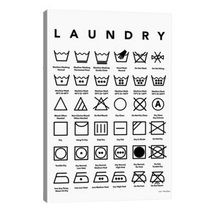 Laundry Symbols by Seven Trees Design Unframed Wall Canvas - iCanvas - 1 of 3