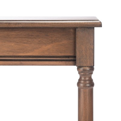 Tinsley Brown Wood Square Accent Table with Shelf