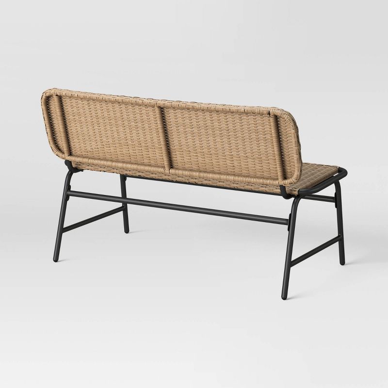 Popperton Arched Wicker Bench - Black - Threshold&#8482; designed with Studio McGee, 5 of 9