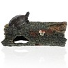 Unique Bargains Resin Tortoise Rock Turtle Basking Platform 7.9"x3.1"x3.1" Green Orange 1 Pcs - 2 of 4