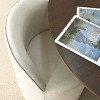 Comfy Accent Chair Armless Upholstered Accent Chair​ with Castors Rolling Accent Chair Living Room -Tanpinhause - 4 of 4