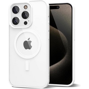 Entronix [Magnetic] Case Compatible with iPhone 14 Pro Max - [Clear Back] Soft Matte Frame - 1 of 4