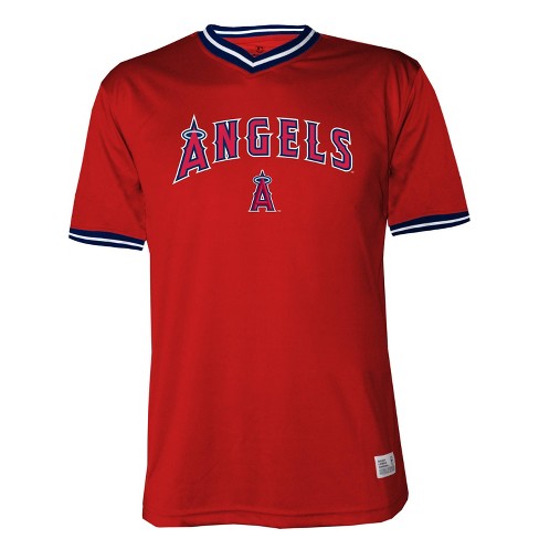 Mlb Los Angeles Angels Men's Short Sleeve V-neck Jersey - M : Target