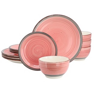 Gibson Home Holcomb 12 Piece Ceramic Dinnerware Set - 1 of 4