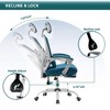 CAVINAS Ergonomic Office Chair with Retractable Foot Rest, High Back Mesh Desk Chair with Adjustable Headrest & Lumbar Pillow, Computer Desk Chair - 3 of 4