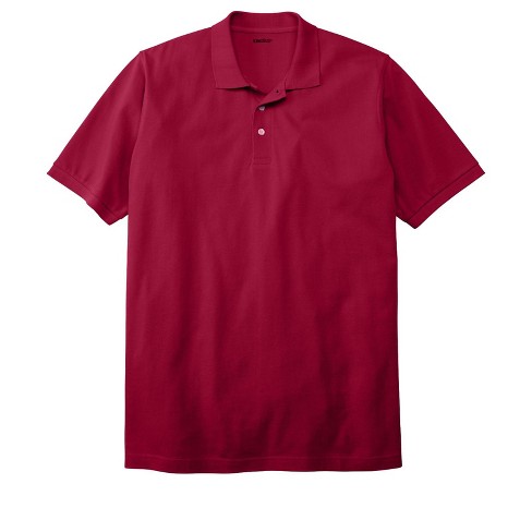 KingSize Men s Big Tall Longer Length Shrink Less Piqu Polo Shirt Big 6XL Red