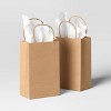 10pk Christmas Junior Tote Solid Brown Kraft - Wondershop™ - 2 of 3