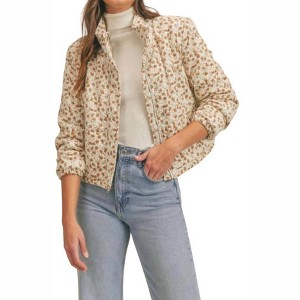 Women's Potpourri Corduroy Puffer Jacket - Sadie & Sage - 1 of 3