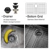 32x22inch Gunmetal Black workstation 18Gauge 304 Stainless Steel kitchen sink with Black Spraing Neck faucet - 4 of 4