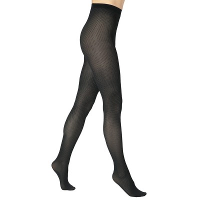 LECHERY Women's Cross Pattern Tights (1 Pair) - L/Xl, Black