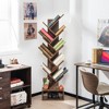 Costway 10-tier Tree Bookshelf with Drawer Free-standing Bookcase Storage Shelf White\Brown - image 2 of 4