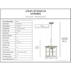 Urban Ambiance Luxury Modern Farmhouse Pendant 19.375''H x 10.375''W,  Brushed Nickel Finish,  Ballina Collection, UHP3952 - 3 of 4