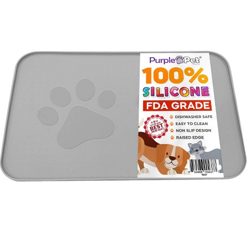 Iprimio Extra Large Pet Feeding Bowl Mat With Logo Silicone large Gray Target