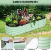 Galvanized Raised Garden Bed, 244 x 61 x 30cm Outdoor Raised Planters, Planter Garden Boxes Outdoor - 4 of 4