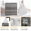 FDW Laundry Basket 90/110L Foldable with Lid & 6 Laundry Bags Clothes Hamper - 3 of 4