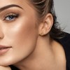 EVERLY JEWELRY | Yellow Plated Sterling Silver 2.2mm Curb Link Chain Drop Earrings - 4 of 4